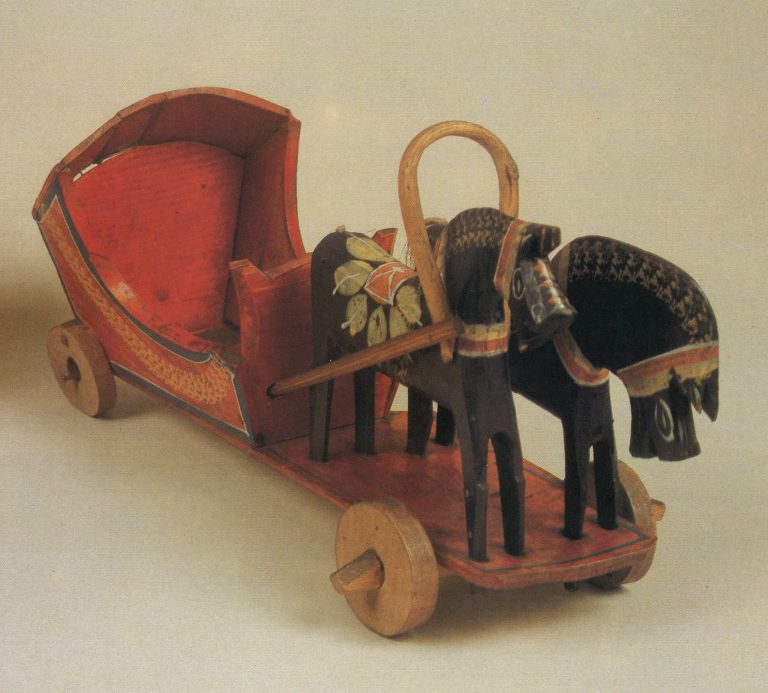 Toy "Two harnessed horses". <br/>1930ies