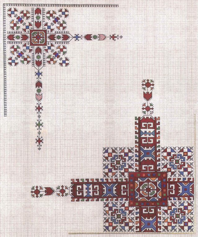Fiancee coverlet. Fragment. <br/>18th century