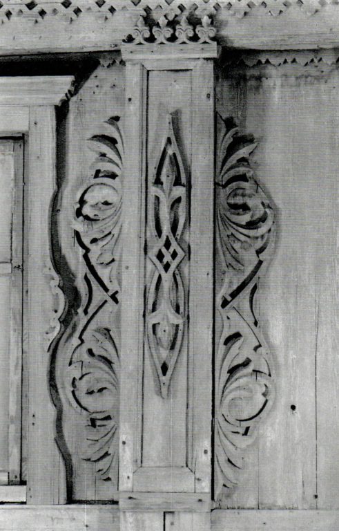 Carved decoration on the facade. Fragment. Second half of 19th century - early of 20th century