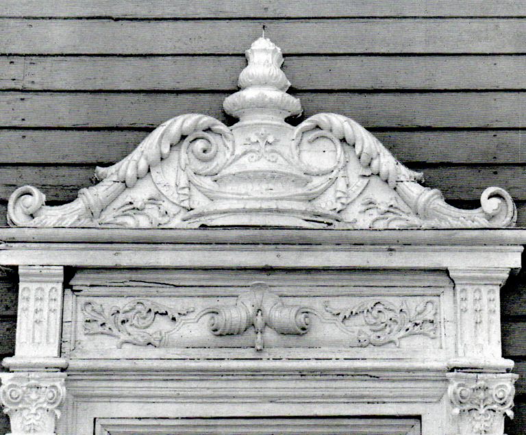 Top of central window frame. Second half of 19th century - early of 20th century