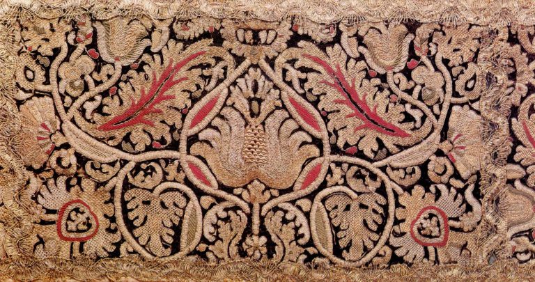 Sampler of gold embroidery