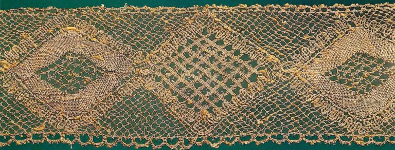 Fragment of gold lace edging