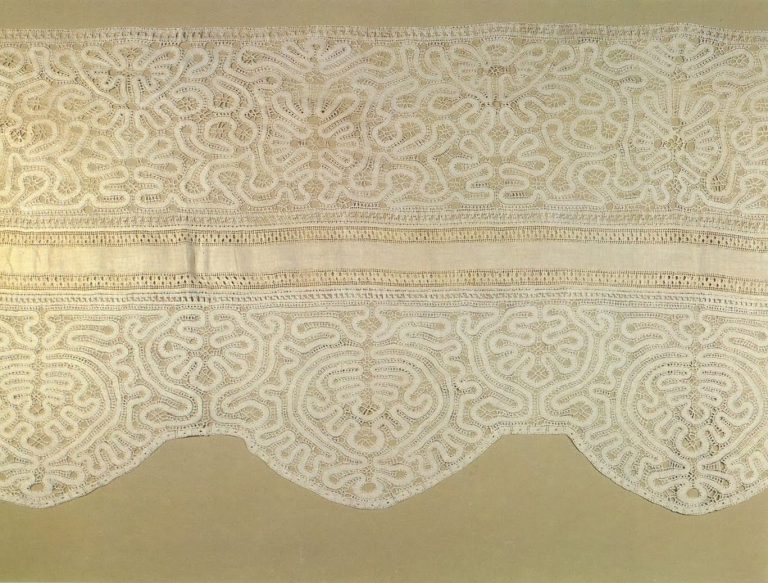 Bed valance. Detail . <br/>Late 18th century