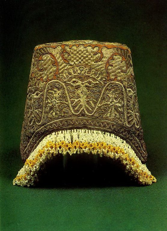 Tver women's headdress with solar and plant symbols