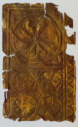 Riza for a big icon. Fragment. <br/>Second half of the 12th century