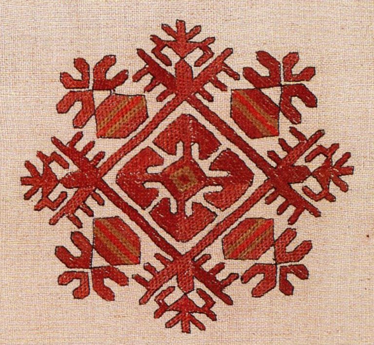 Нагрудная вышивка кéскé. <br/>19 век