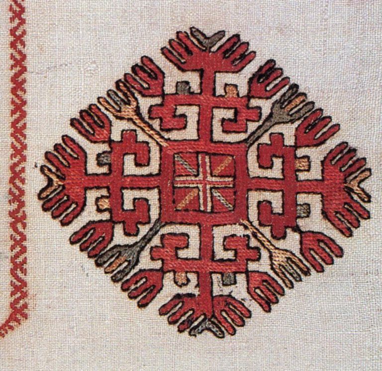 Pectoral embroidery (кéскé). 19th century