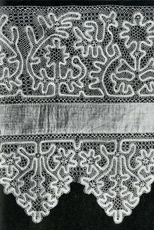 Vologda lace valance. Fragment. <br/>19th century