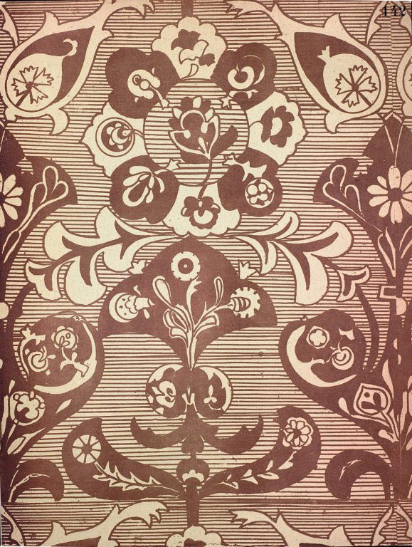 Sample of manuscript decoration, fabric pattern or mural painting from the collection of S. Pisarev