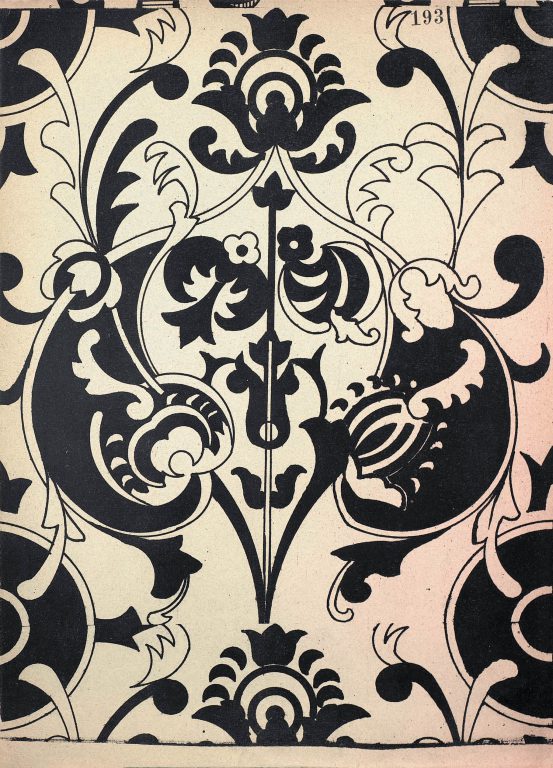 Sample of manuscript decoration, fabric pattern or mural painting from the collection of S. Pisarev