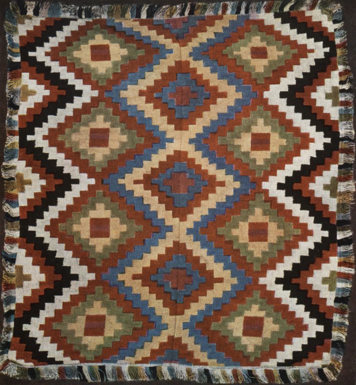 Wool sledge rug . <br/>Mid-19th century