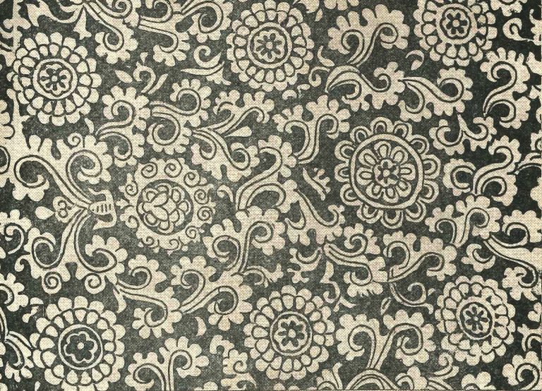 Printed cloth. <br/>Late 16th century - early 17th century