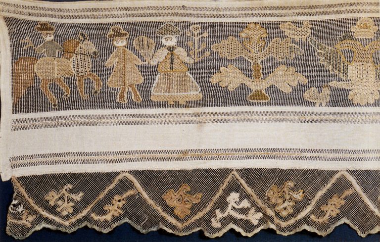 Podzor (lace edging). Fragment. <br/>Late 18th century - early 19th century