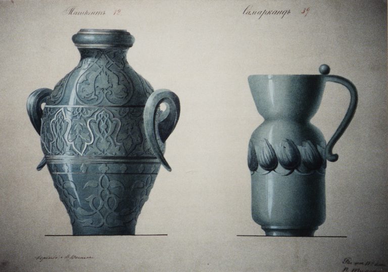 "Tashkent pitcher and Samarkand mug" project. <br/>1886 year