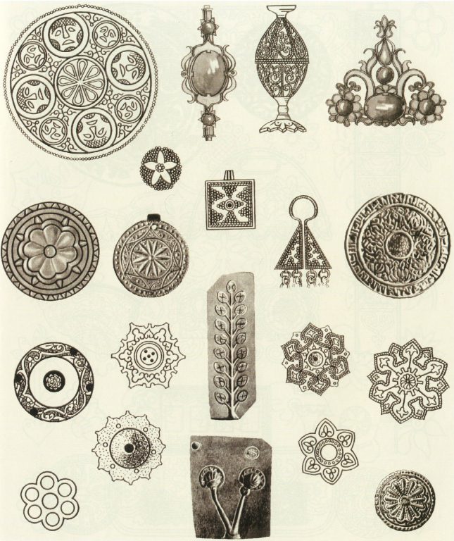 Орнамент в ювелирных изделиях. Формы для отливки украшений. <br/>10 век - 14 век