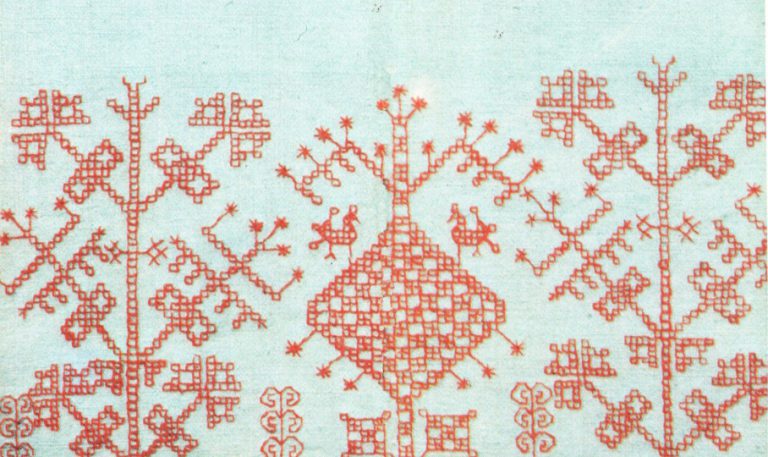 Stanushka (part of a women's shirt). Fragment