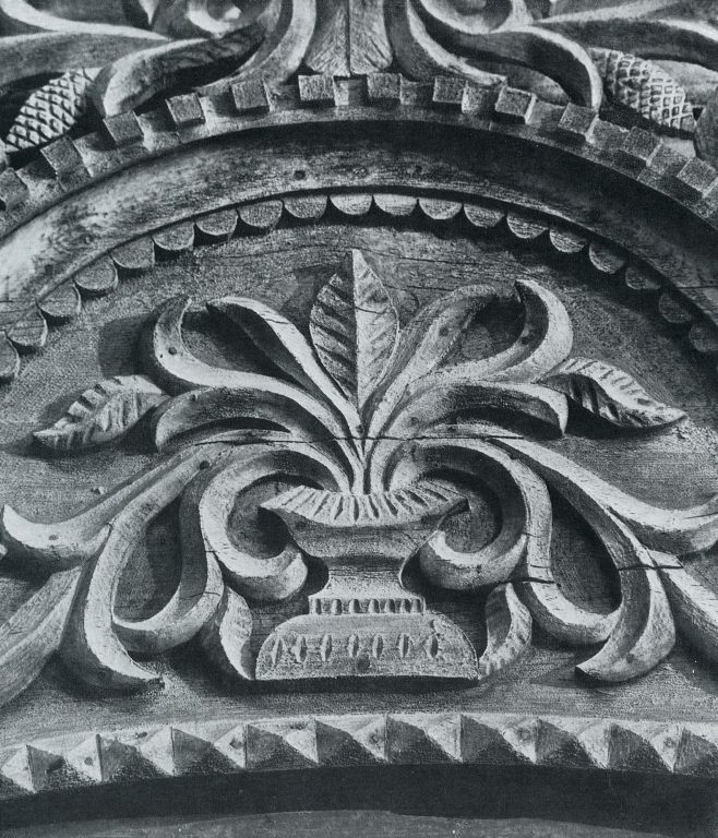 Upper window frame. Detail. <br/>Late 19th century - early 20th century