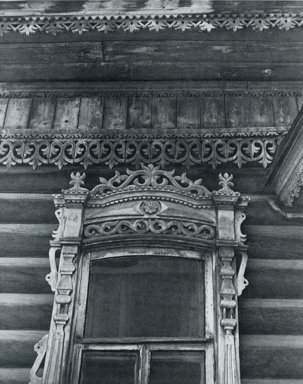 Cornice and upper window frame
