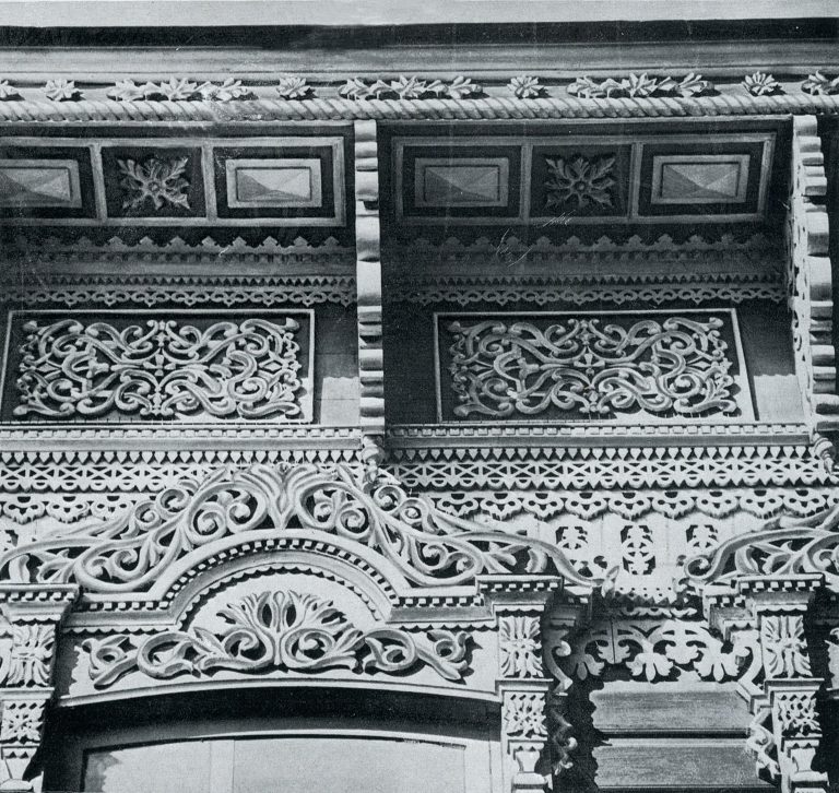 House cornice. Detail