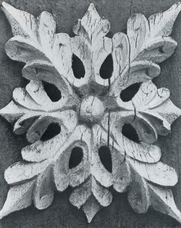 Roof window decoration. Detail