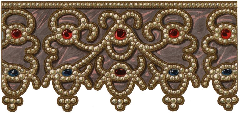 Shoulders embroidery ornament of Patriarch Nikon's sakkos. <br/>1653 - 1658 years
