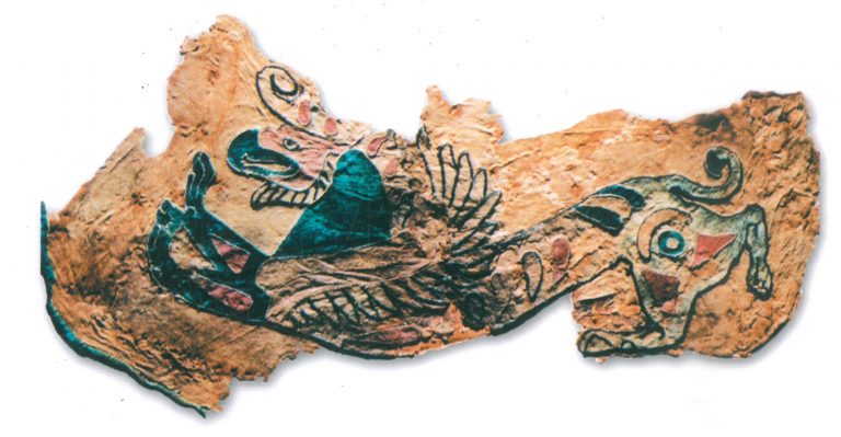 Фрагмент седельной покрышки: с грифоном. <br/>4-3 века до н.э.
