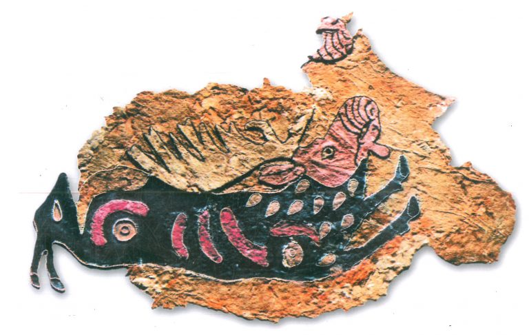 Фрагмент седельной покрышки: фигура лося обращена вправо. <br/>4-3 века до н.э.