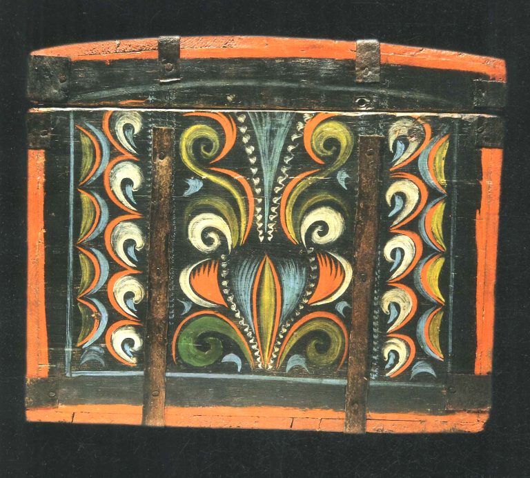 Painted chest. <br/>Second half of 19th century