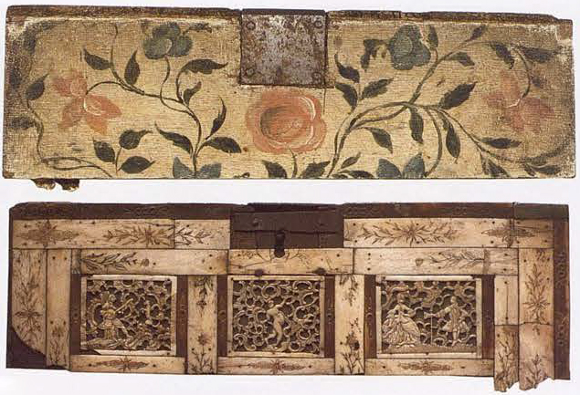 Plate. Casket or desk detail. 1750 - 1770 years