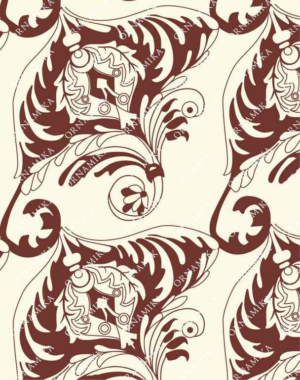 Reconstruction of the pattern from S. Pisarev book "Old Russian ornament", published in 1903 year