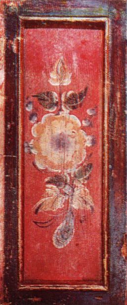 Flower. Cupboard door painting 