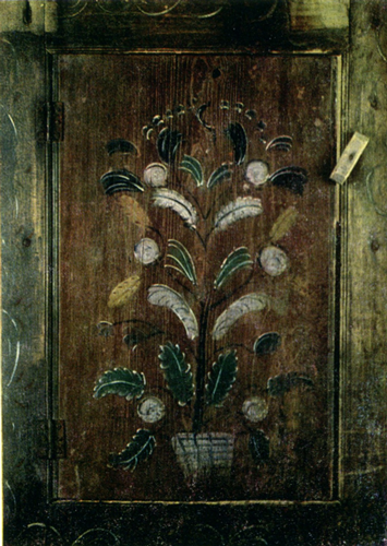 Tree with fruits. Cupboard door painting 