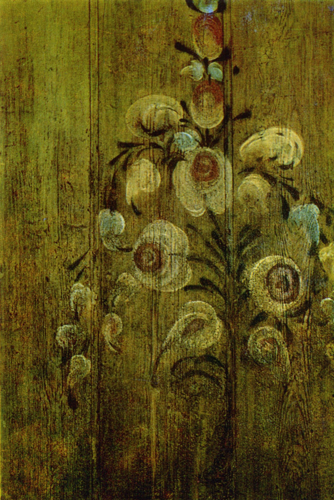 Куст роз. Роспись филенки ворот. <br/>1909 год