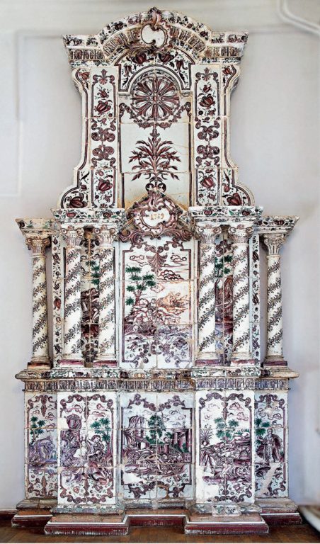 Tile stove designed by B. Rastrelli (?) 