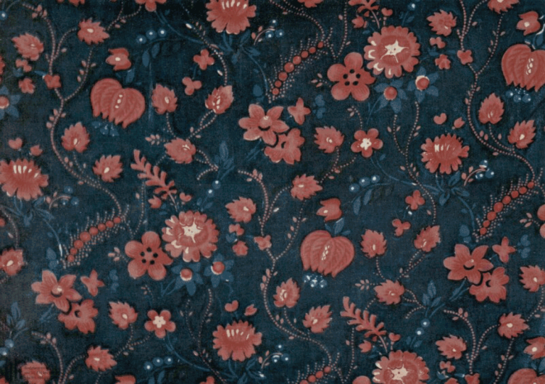 Cotton fabric (indigo calico).