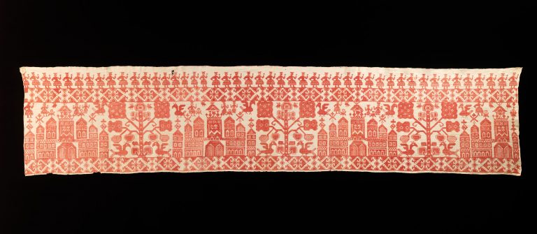 Bed curtain border. late 18th century