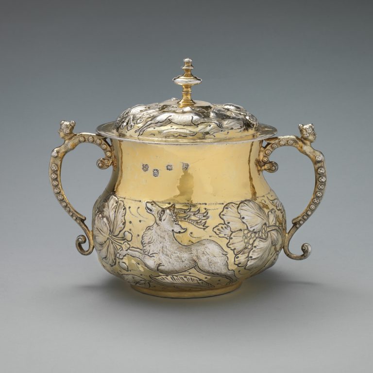 Two-handled cup with cover