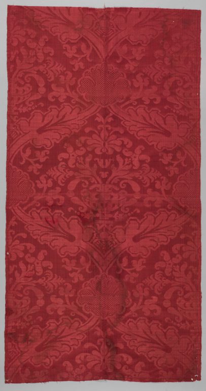 Crimson Silk Damask