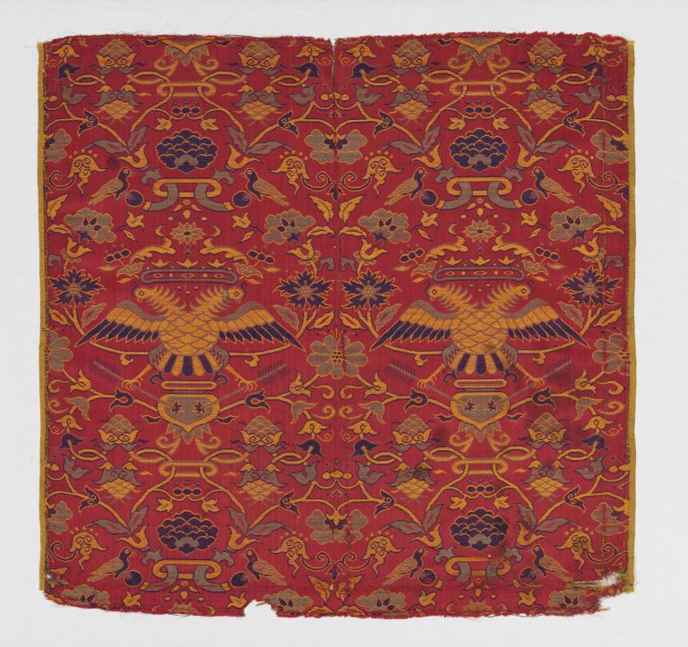 Textile with crowned double headed eagles