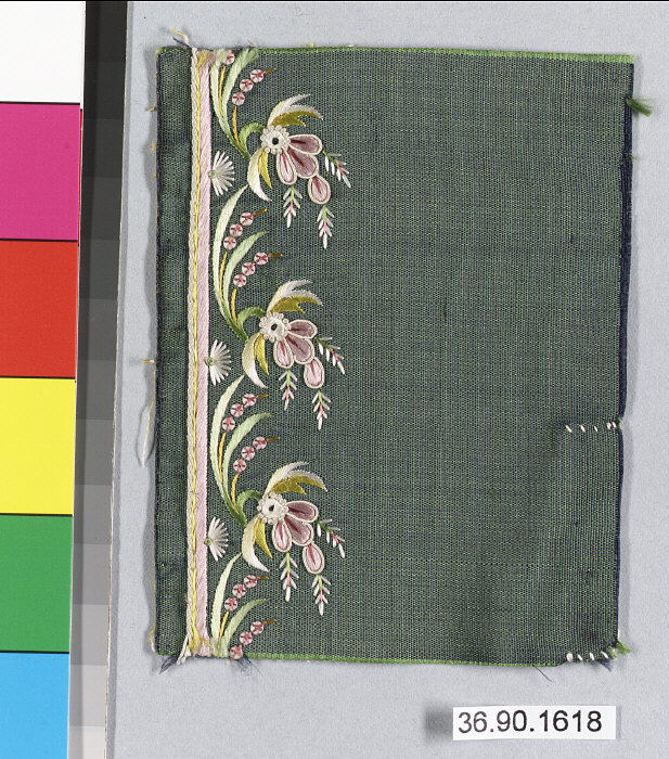 Embroidery sample for a manвЂ™s suit or waistcoat