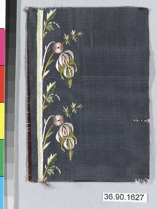 Embroidery sample for a manвЂ™s suit or waistcoat