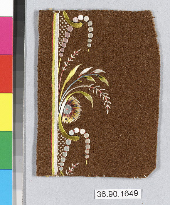 Embroidery sample for a manвЂ™s suit