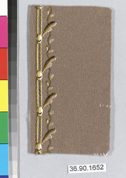 Embroidery sample for a manвЂ™s suit