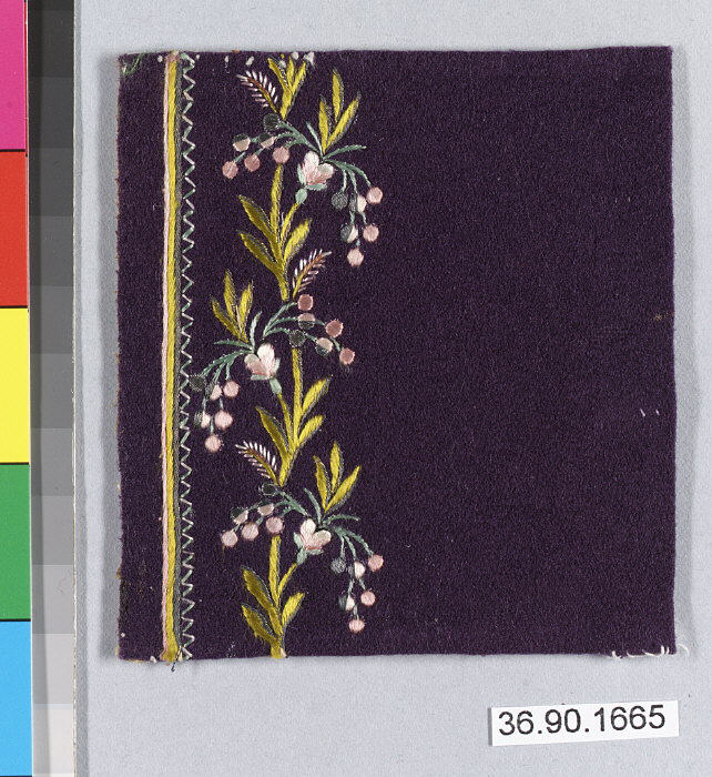 Embroidery sample for a manвЂ™s suit