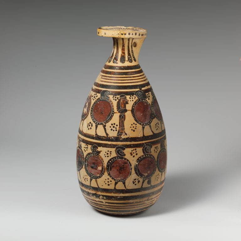 Terracotta alabastron (perfume vase)