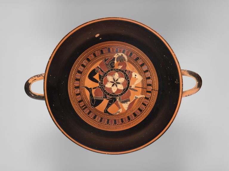 Terracotta kylix: hybrid Siana lip-cup (drinking cup)