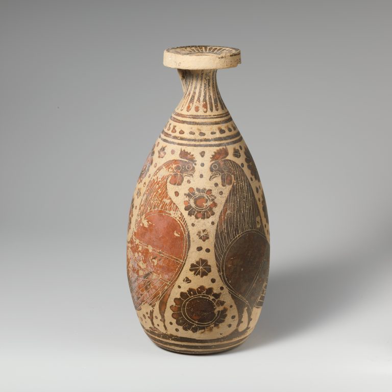 Terracotta alabastron (perfume vase)