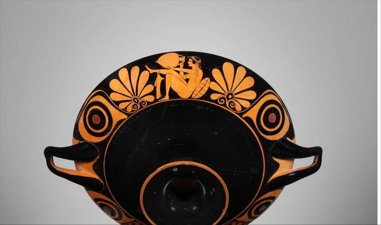 Terracotta kylix (drinking cup)