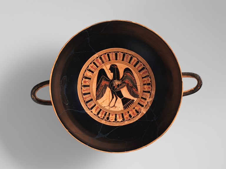 Terracotta kylix: lip-cup (drinking cup)