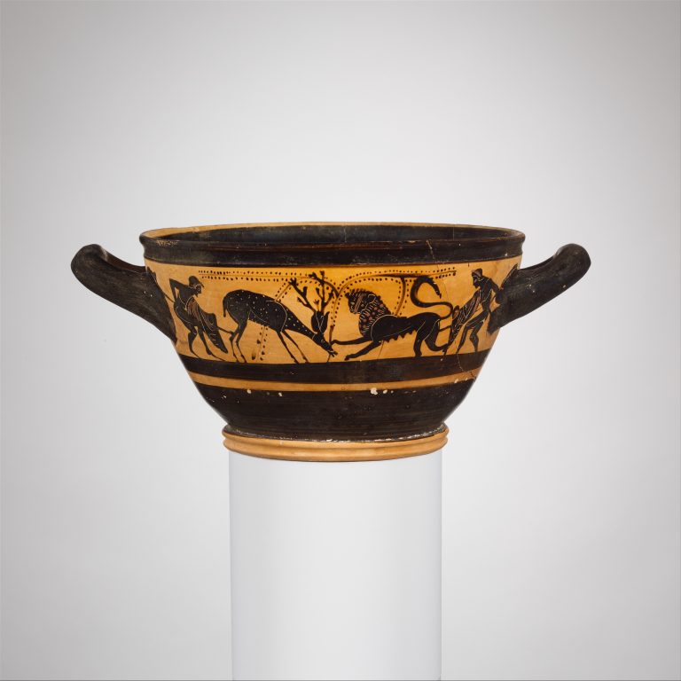 Terracotta skyphos (deep drinking cup)